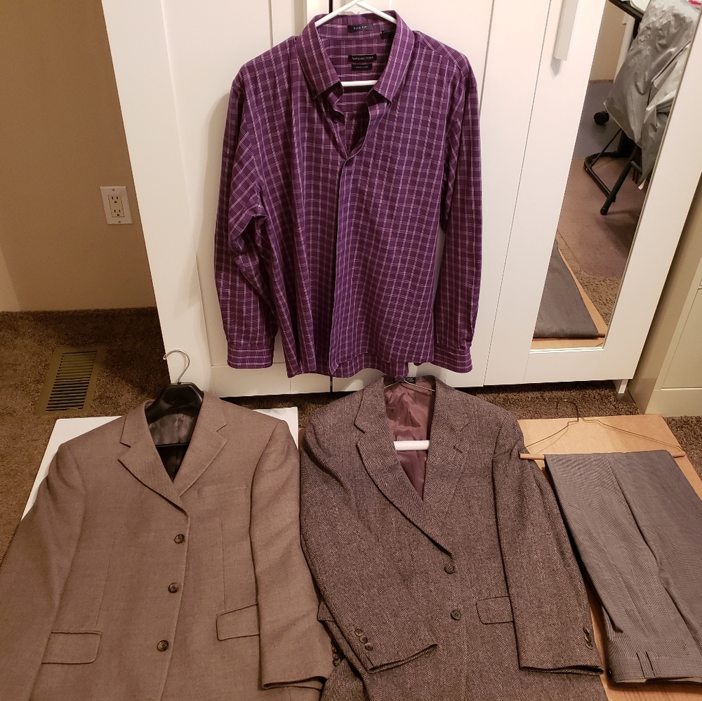 MEN'S SPORT COATS, 1 PAIR DRESS SLACKS, 1 CASUAL D